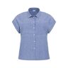 Lascana Overhemdblouse van mix van linnen met knoopsluiting, linnen blouse, blouse met korte mouwen blauw 32/34;36/38;40/42;44/46;48/50