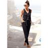 Lascana Jumpsuit met knoopsluiting voor (Met een bindceintuur) zwart 34;36;38;40;42;44;46