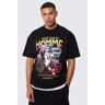 boohoo Oversized Homme Basketbal T-Shirt Met Print, Black Small