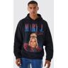 boohoo Oversized Gelicenseerde Mary J Blige Hoodie, Black Large