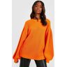 boohoo Trui Met Ballonmouwen, Orange Small