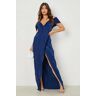 boohoo Mix & Match Wikkel Bruidsmeisjess Jurk, Navy 36