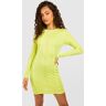 boohoo Mini Jurk Met Naaddetail, Lime 38