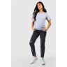 boohoo Zwangerschap Gescheurde Mom Jeans, Washed Black 40