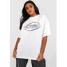 boohoo Oversized Ds T-Shirt Met Tekst En Tekst, White Large