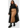 boohoo Plus Midaxi Rok, Camel 46