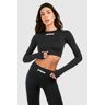 boohoo Naadloze Prince Active Top Met Lange Mouwen En Duimgaten, Black 2X-Large