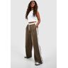 boohoo Broek Met Zijstreep, Taupe 36