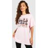 boohoo Girls Aloud License Oversized T-Shirt, Baby Pink Small