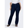 ONLY CARMAKOMA high waist flared jeans CARSALLY donkerblauw 46-32 Dames