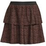 anytime mesh rok met stippenprint bruin/zwart 40 Dames