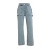 Colourful Rebel high waist straight fit broek Tinsley light blue L Dames