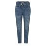 Morgan cropped high waist cropped jeans stonewashed blue 40 Dames