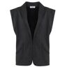 FLURESK gilet Gabrielle met textuur zwart 34 Dames