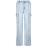 FLURESK x Wehkamp&Co x Wehkamp&Co cargo jeans Nicole light blue 44 Dames