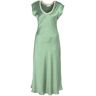 Cassis satijnen bodycon jurk met contrastbies en contrastbies groen S/M38/40 Dames