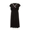 Yoek maxi A-lijn jurk DOLCE met contrastbies en contrastbies zwart S 38/40 Dames