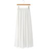 YTGYSHE Women'S Maxi Skirt Chiffon Skirt Spring, Autumn And Summer High-Waisted Mid-Length A-Line Floor-Length Skirt-No.1- Skirt Length 90 Cm