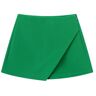 CYZJPRVN Gym Shorts For Women Women Fashion Asymmetrical Shorts Skirts High Waist Back Pockets Side Zipper Vintage Female Skort Solid-green-s