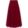 GerRit Skirt Skirt Length Women Simple Solid A Line High Waist Big Hem Long Tulle Skirt-color 9-100cm Skirt Length