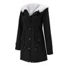 Generic Damestraag met capuchon gevoerde bovenkleding dikke jassen grote damesjas jassen jassen jassen, zwart #1, 5XL