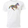 HUAMER Psychedelic Horse T shirt White L