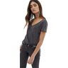 AllSaints Dames Emelyn Budan T-shirt V-hals Katoen Tee Acid Wash, Zuur wassen, XS