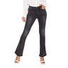 Nina Carter P079 jeansbroek voor dames, flared bootcut zip used look uitlopende jeans uitlopende jeans uitlopende broek, donkergrijs (P079-3), XL