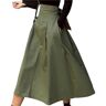 RKYNOOZX Skirt Skirts Womens Fashion Big Swing Ladies Skirt Long Skirt Wild High Waist Bow Slim Skirts-A-6-M