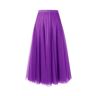 GerRit Skirt Skirt Length Women Simple Solid A Line High Waist Big Hem Long Tulle Skirt-color 11-75cm Skirt Length