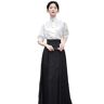 WXLPCGO Women's skirts Ming Dynasty Hanfu Horse Face Skirt Chinese Traditional Hanfu-2 Pcs-s