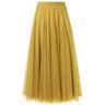 GerRit Skirt Skirt Length Women Simple Solid A Line High Waist Big Hem Long Tulle Skirt-color 10-100cm Skirt Length