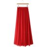 YTGYSHE Women'S Maxi Skirt Chiffon Skirt Spring, Autumn And Summer High-Waisted Mid-Length A-Line Floor-Length Skirt-No.4- Skirt Length 100 Cm