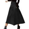 RKYNOOZX Skirt Skirts Womens Fashion Big Swing Ladies Skirt Long Skirt Wild High Waist Bow Slim Skirts-Black-S