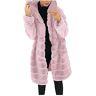 SGSD Damesjas van imitatiebont, lange bontjas, gewatteerde bontjas, lange mouwen, bontjas, herfst, winter, elegant, warm, imitatiebont, cardigan, bontjas, winterjas, mantel met capuchon, S-4XL, roze, M