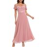 Gardenwed Prom formele jurk, formele jurk met koude schouders, bruidsmeisjesjurk, roze (blush), XL