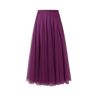 GerRit Skirt Skirt Length Women Simple Solid A Line High Waist Big Hem Long Tulle Skirt-color 3-90cm Skirt Length