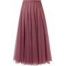 GerRit Skirt Skirt Length Women Simple Solid A Line High Waist Big Hem Long Tulle Skirt-color 18-95cm Skirt Length