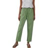 Generic 2024 Vrouwen Effen kleur Grote zak Elastische taille Katoen Losse Casual Broek Negende Broek Casual Broek met Zak, Groen, L