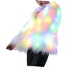 VLNAACH Prom jas cropped jassen nepbont jas Dames Flash Light Jacket oplichtend harig vest oplichten rave / 37 (Color : 1, Size : X-Large)