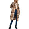 Vopetroy Women's Grid Shirt Jacket Casual Lapel Plaid Shacket Long Sleeve Button Down Shirts Jacket (S,Khaki)