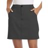 WILLIT Outdoor Skort Golf Skort Casual Skort Rok UPF 50+ Quick Dry Zip Zakken Active Hiking, donkergrijs, L