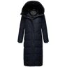 Navahoo Winterjas voor dames, extra lang, met afneembare capuchon, blikvanger XIV XS-XXL, Donkerblauw, M