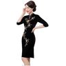 TRENIS Korte Cheongsam voor dames voor bruiloftsbanket, 2, L