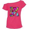 Zeetaq dames I Love The 80's T-Shirt kostuum voor neonfestival. Damesoutfit maat 36 54, S-M