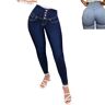 behound Curve Jeans Butt Lift Slim,women's Butt Lifting Jeans Trendy Stretch Plus Size,high Waisted Tummy Control Shaping Jeans (M,Blue)
