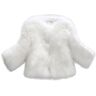 IQYU Bontjas wit dames: imitatiebont jas dames lange mouwen bontjas faux fur jas warme winterjas met bontjas cardigan korte bontjas kunstbont mantel bont bolero teddybont jas, wit, L