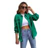 LIXQQS Vintage Spijkerjasje voor Dames, Boyfriend Spijkerjasje in Noodlijdende Stijl, Los, Casual Spijkerjasje, Gescheurde Spijkerjasjes, Dames Lente Herfst Uitloper (Color : Green, Size : M)