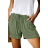 FANGJIN Strandshorts voor dames, elastische stoffen broek, dames, shorts voor vrouwen, grote maat, broek, zomer, taille, maattabel, groen, maat L