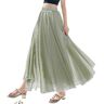 YTGYSHE Women'S Maxi Skirt Chiffon Skirt Summer Solid Color Long Skirt Beach Skirt Women'S Long Skirt-No.12-L(90Cm)